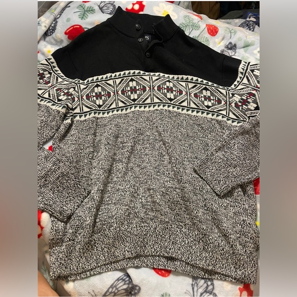 NWOT Chaps Collared Winter Christmas Sweater - Picture 3 of 4